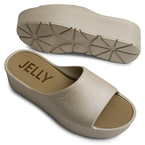 Lemon Jelly Women's Sunny Platform Sandals - Cute Water-Friendly Comfort Wedges for the Beach or Casual Wear - Super Lightweight Slip-On Flip Flops for Ladies3