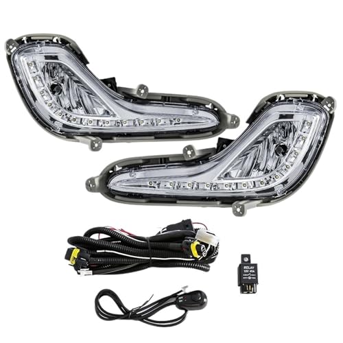 Feux antibrouillard pour Hyundai Accent 2012-2017 bloc optique complet LED avant lentille claire