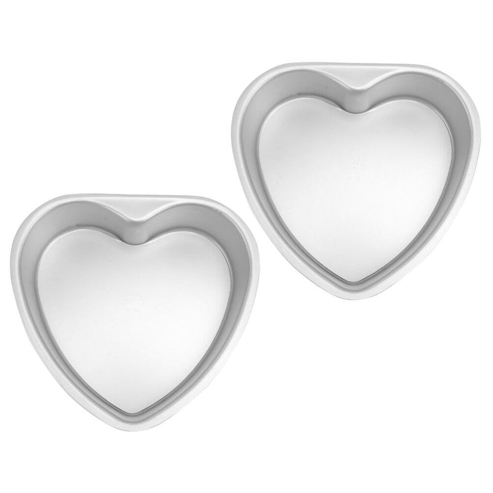 Luxshiny 2 Pièces Moule À Gâteau En Forme De Coeur Moule À En Forme De Coeur Moules À Pâtisserie En Aluminium Moule À Biscuits En De r De Poêle À Gâteau En De