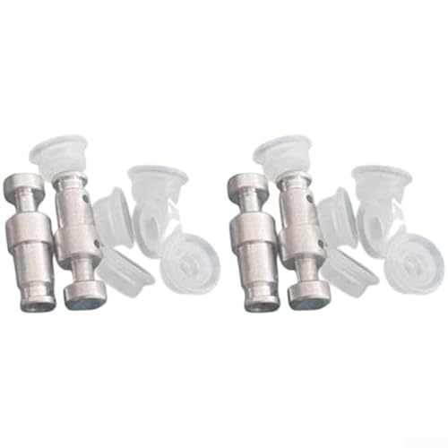 Honseadek Válvula flotante de repuesto para ollas a presión eléctricas, conjunto de sombrero flotante incluido, 4 válvulas y 12 en 2 kits, blanco y plateado