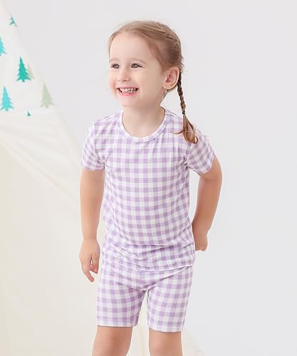 Bafeicao Bamboo Viscose Toddler Pajamas, Baby Boys Girls Summer Snug-Fit Sleepwear Daily4