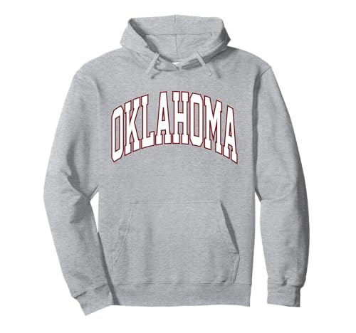 Retro Oklahoma Throwback Souvenir Oklahoma Camiseta blanca roja Sudadera con Capucha