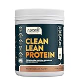 Nuzest - Pea Protein Powder - Clean Lean Protein, Premium Vegan Plant Based Protein Powder, Dairy Free, Gluten Free, GMO Free, Protein Shake, Rich Chocolate, 20 Servings, 1.1 lb