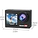 Action Camera 4K 60FPS with Touch Screen 20MP Waterproof Camera Underwater 131FT with EIS for Snorkeling Helmet Bike 170° Wide Angle Remote WiFi 5XZoom - Cool Black