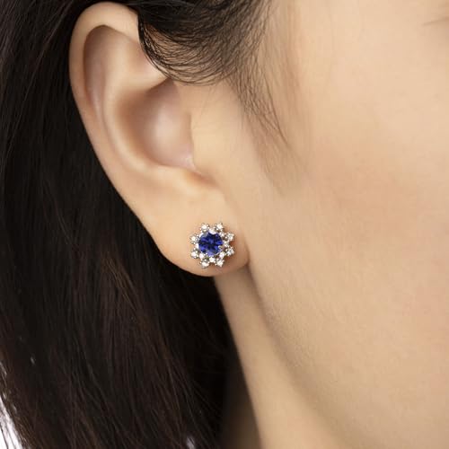 Red Garnet Sterling Silver Stud Earrings For Women Flower Hypoallergenic Handmade Dainty Classy Nickle Free Light Weight Comfortable Jaunuary Birthstone Earrings Jewelry Gift For Her Keenove2