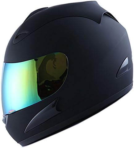 WOW Motorcycle Street Bike Full Face Helmet Carbon Fiber Black