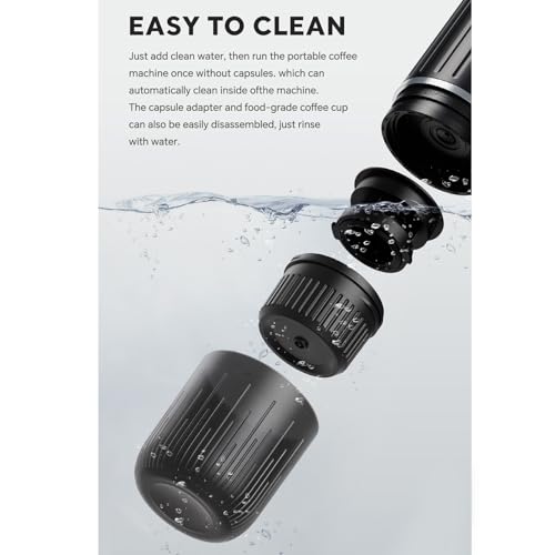 Cafetera portátil 2 en 1 con batería 7500mAh 80 mL miniatura 7