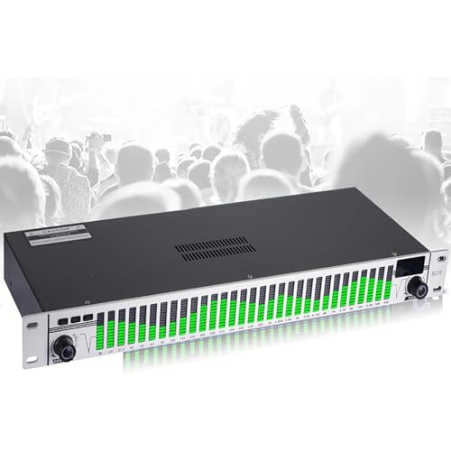 EQ grafico stereo a 31 bande con processore audio digitale anti-ululante e 10 modalità preimpostate per studi di registrazione e spettacoli teatrali