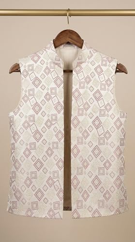 Image of AHHAAAA Kids Ethnic Silk Blend Waistcoat Kurta Pyjama 3 Piece Sherwani Set For Boys |540|