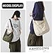 KAMEILONG Canvas Crossbody Shoulder Bag Casual Hobo Bag Travel Tote Bag Messenger Bags Cute Large Purse for Women (Brown)
