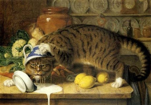 Pintura murales lienzo el ladrón con collar cuadro decorativo William Webbe 60x90