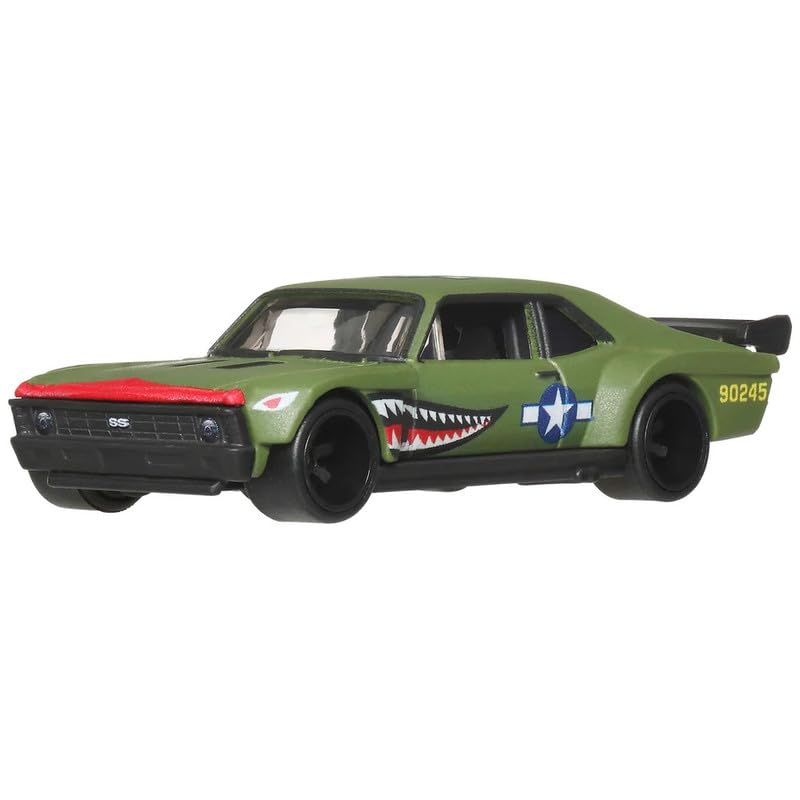 Image of Hot Wheels Aero Styles Custom 70 Chevy Nova Car Culture 1:64 Scale Die-Cast Car 5 /5 (Green)