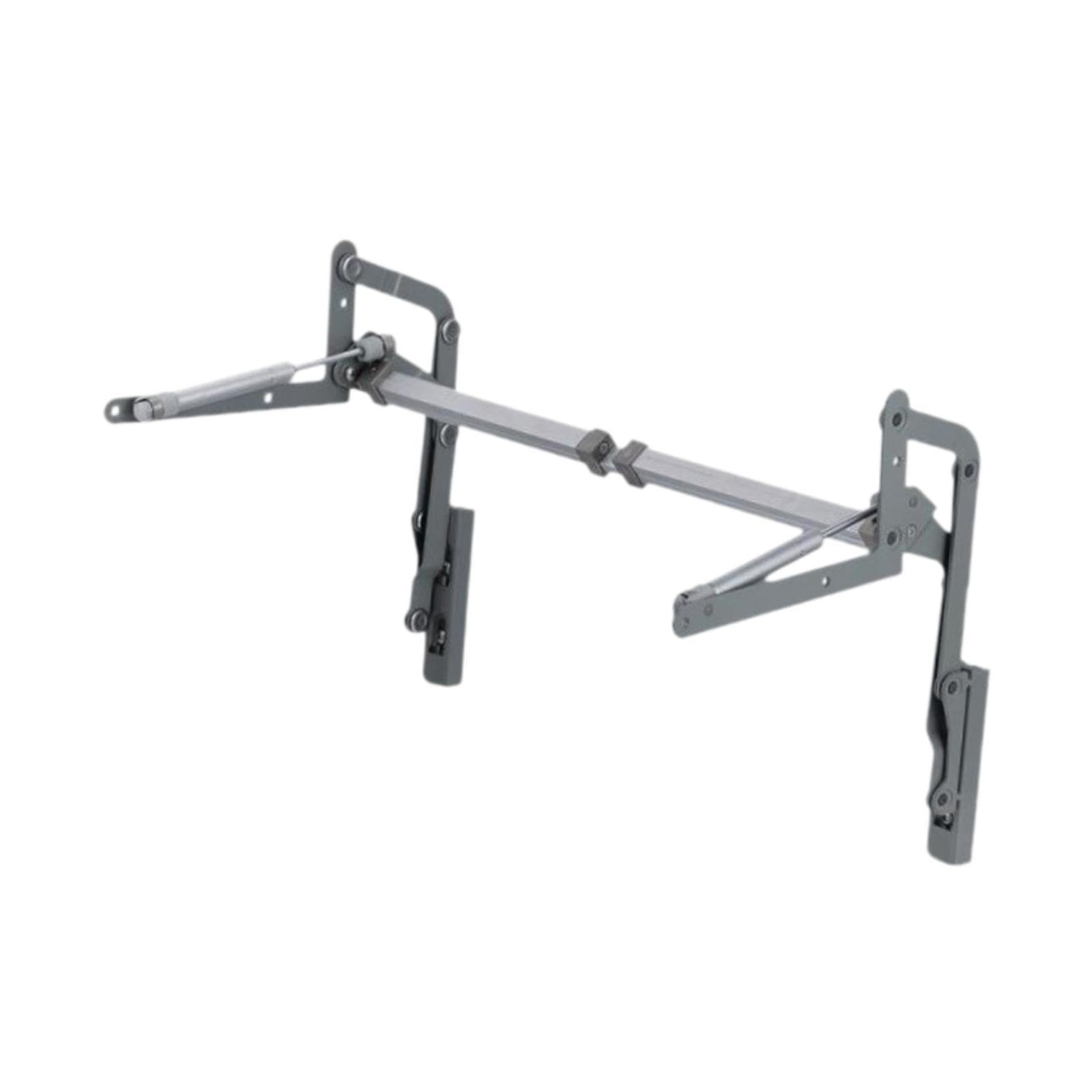 Bisagras para Puertas de Gabinete de Estructura Plegable Neumática Accesorio con Brazo Elevador Vertical Y Soporte Fuerte Montaje Fácil Y Larga Durabi, Gris con Búfer