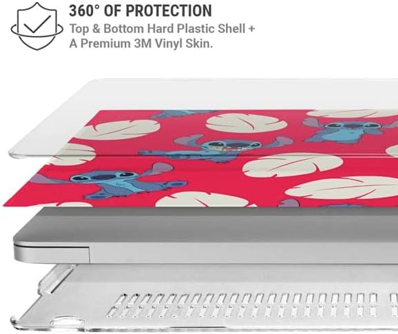 Skinit Laptop Case Plus Skin Compatible with MacBook Air 15in (2023) - Officially Licensed Disney Lilo and Stitch Character Pattern Design