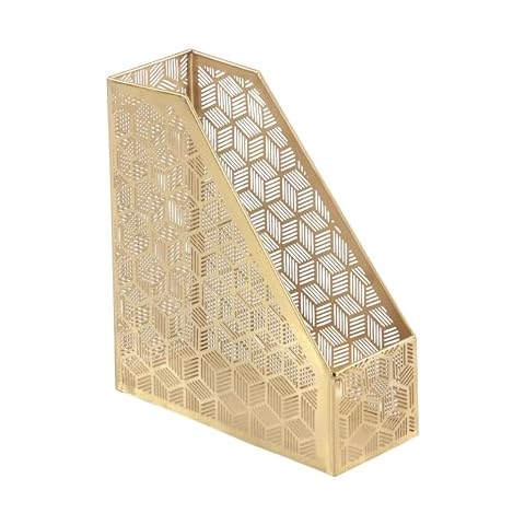 Deco 79 Metal Geometric Magazine Holder Cover