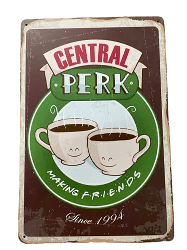 WAY2BB - Plaque en métal vintage de la série à succès Friends Central Perk Making FRIENDS since 1994 idée cadeau décoration murale