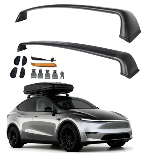 Zorik Locking Roof Rack Cross Bars for Tesla Model Y 2017-2025, 165lbs Capacity with 2mm Aluminum Alloy, No Drill Installation for Cargo and Sports Gear