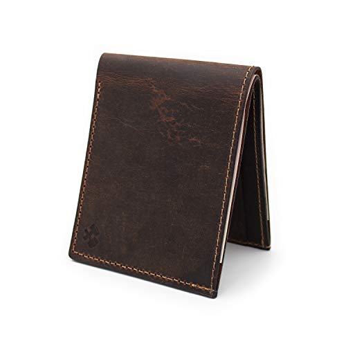 Main Street Forge Bifold Wallet | Made in USA | Mens Leather Bifold Wallets (Bootlegger Brown)