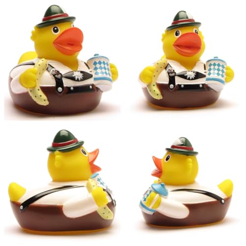 Duckshop I Badeente City Duck Bayern I Quietscheente L8cm I Quietscheentchen I Geschenk für Oktoberfest I Präsent Sammler I Souvenir