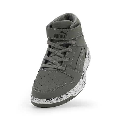 Image of PUMA Kids' Rebound Layup Mid Hook and Loop Sneakers