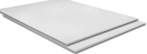 Cartel de Coroplast de 24 x 36 pulgadas, 0.157 in, tablero de plástico blanco en blanco, se adapta a la mayoría de marcos A, paquete de 2