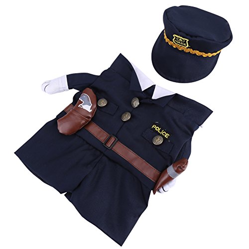 Policeman costume outfits with hat pet dog cat halloween costumes the police for party christmas special events costume uniform with hat funny pet (s) 2 Policeman costume outfits with hat pet dog cat halloween costumes the police for party christmas special events costume uniform with hat funny pet (s) - image 3