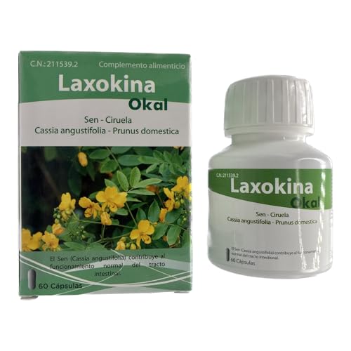 Laxokina 60 cápsulas/para el funcionamiento del tracto intestinal, con Sen y Ciruela