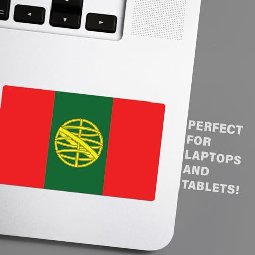 Image of World Country Flag Decal Stickers - Two Pack - for Cars Windows Bumpers Laptops Tablets Tumblers Cups Walls (Portugal)