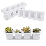 🌵 【Con Bandeja】 Cada maceta tiene pequeños orificios, asegúrese de que el entorno de crecimiento de las raíces de las plantas, No te preocupes por manchar tu casa, las macetas con bandeja se puedan colocar en cualquier lugar.