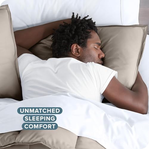 Image of Viewstar Premium Cotton Duvet Cover, Single Size 60x90 Inches, 300 Thread Count, Ultra-Soft, Wrinkle-Free, Cotton-Quilt /Comforter Zipper Cover (Khaki)
