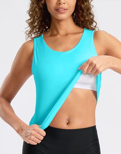 Image of G Gradual Tankini Tops for Women High Neck Swimsuits Swim Top Modest Bathing Suit Swimwear Tank Top only No Bottom