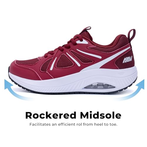 Image of QAUPPE Womens Walking Shoes with Arch Support Athletic Orthotic Sneakers for Women Foot Pain Relief