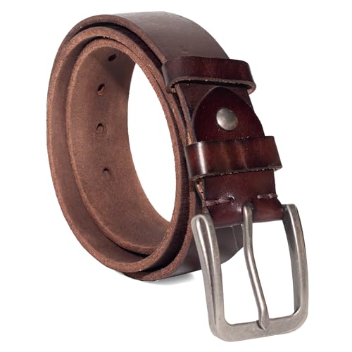Men's Full-Grain Leather Belt with Gunmetal Buckle | 1.5