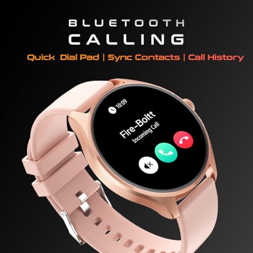 Image of Fire-Boltt Apollo 2 Smartwatch 36.3mm (1.43 inch) AMOLED Display, Bluetooth Calling, 100+ Sports Modes, Voice Assistant, Health Suite, IP67 Water Resistant, Smart Notifications. (Pink)