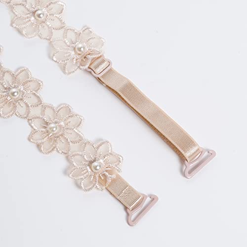 Obmwang 3 Pairs Women'S Bra Straps Lace Flower Elastic Adjustable Underwear Strap Replacement Shoulder thumb #4