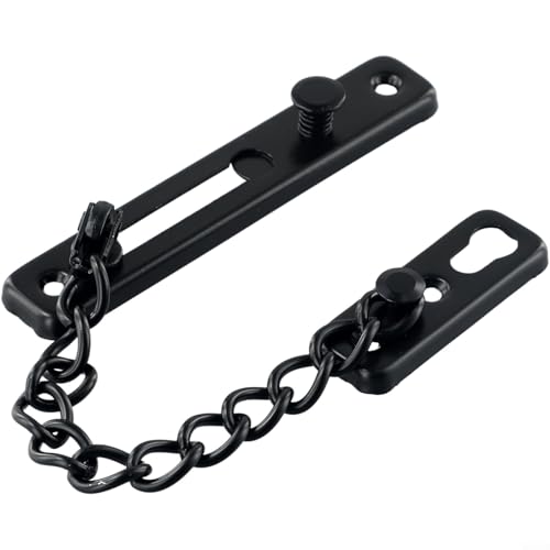 Serratura a catena per porta, confezione da 1 serratura di sicurezza in acciaio inox con bullone scorrevole a catena per apertura parziale, adatta per porte di ingresso domestiche