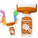 Piashow Wandfarbe Ausbessern Weiß 500g, 2 in 1 Wandfarbe Weiß, Wandreparatur RollbüRste mit Wandreparaturpaste, Ausbesserungsfarbe Weiss zum Ausbessern von Graffiti, Flecken, Kratzern usw (Orange)