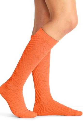 Image of Cherokee Women's Compression Socks, 10-15 mmHg, Knee High, 4-Pair Pack, Soft Fit, Regular & Wide Calf - TRUESUPPORT