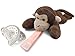 Detachable Pacifier Holder - Plush Animal & Infant Pacifier Soothie - Monkey