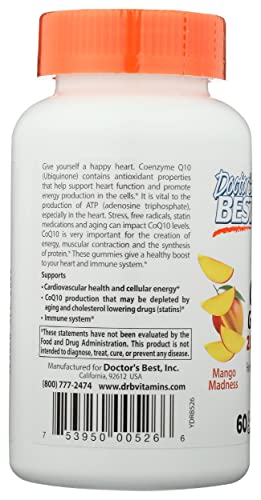 Doctors Best, Coq10 Gummies Mango, 60 Count #TOP3