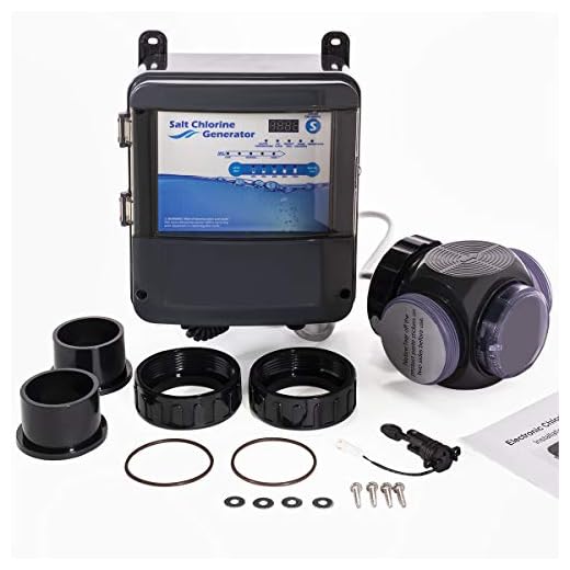 XtremepowerUS 90146 Complete Salt System Electronic Generator Chlorination Easy DIY Installation for Swimming Pools up to 35,000 Gallons, Black