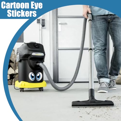 Aufkleber Augen, 4 Paar, Spaßartikel, Lustige Sticker, Selbstklebendes Augen Aufkleber für Saugroboter Mähroboter Auto oder Staubsauger Dekorativ lustig wetterfest Aufkleber