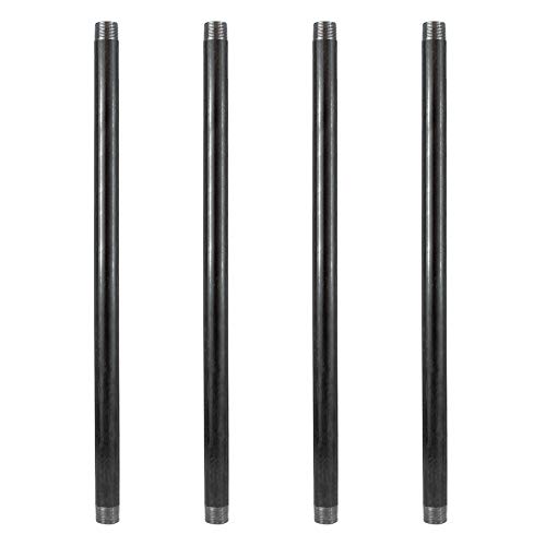 GeilSpace 1\" Ã— 30\" Heavy Duty Pre-Cut Grey Metal Pipe, Industrial Steel Fits Standard One Inch Threaded Pipes and Fittings - Vintage DIY Industrial Furniture (1\" x 30\", Grey)