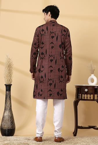 Image of Majestic Man Men's Cotton Regular Fit Casual Kurta