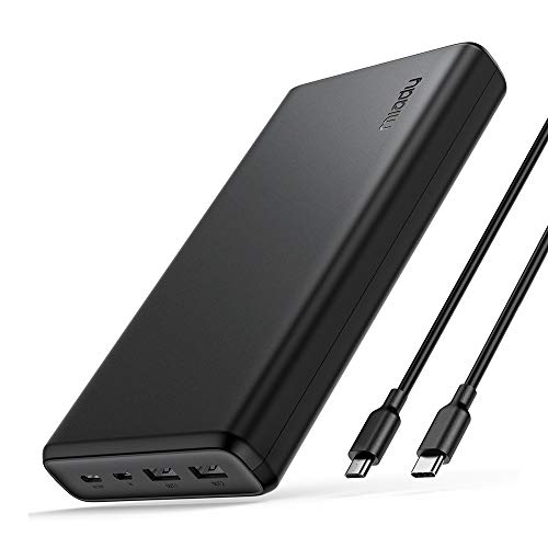 Miady USB C Power Bank 26800mAh High Capacity Battery Pack Charger with Dual Input (Type-C and Micro) & 3 Output for Nintendo Switch iPhone iPad Nexus Samsung Huawei (Black)