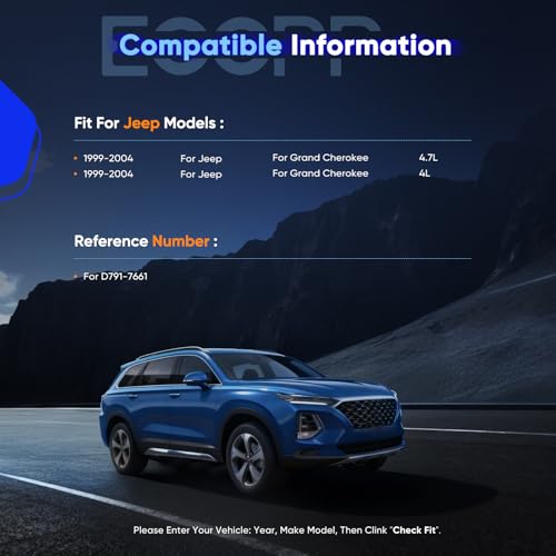 Image of Rear Brake Pads ECCPP 4pcs Ceramic Pads Kit Set For Jeep For Grand Cherokee | 1999 2000 2002 2003 2004 ATD791C, D791-7661;w /Hardware