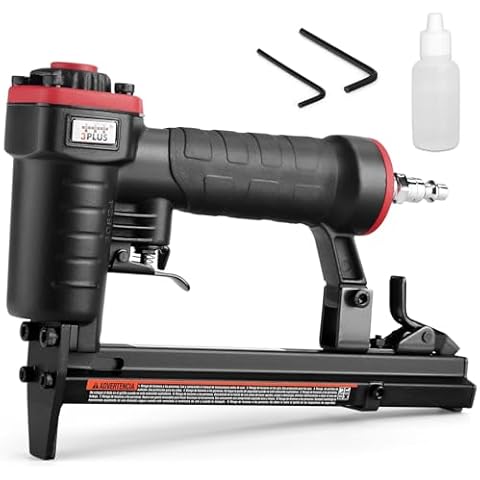 3PLUS H7116SP 22 Gauge 3/8-Inch Crown Pneumatic Upholstery Stapler for 71 Series Staples, 1/4-Inch to 5/8-Inch Cover