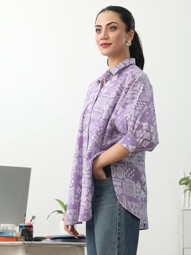 Image of Gerua By Libas Printed Cotton Blend Casual Shirt Suit