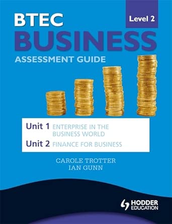 BTEC First Business Level 2 Assessment Guide: Unit 1 Enterprise in the Business World & Unit 2 Finance for Business BTEC First Business Level 2 Assessment Guide: Unit 1 Enterprise in the Business World & Unit 2 Finance for Business book cover