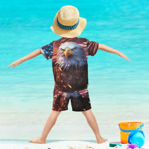 Image of 3T Toddler Boy Shorts Set Teal Hawaiian Button Down Shirts Summer Outfits for Little Boy
